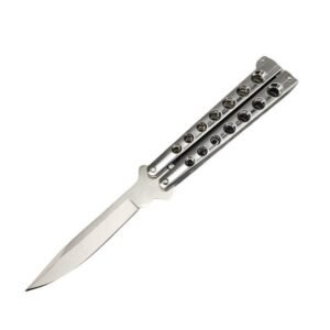 Hochwertiges Helix Butterfly Balisong Messer Silber