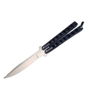 Hochwertiges Helix Butterfly Balisong Messer BLAU