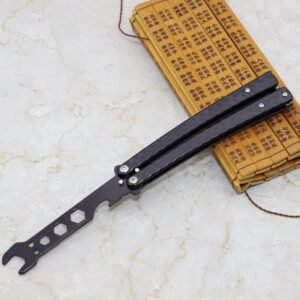 Wrench butterfly practice folding knife butterfly tool training unbladed butterfly knife tool